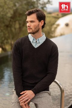 Pullover com decote em "V" para homem Milan – foto 3