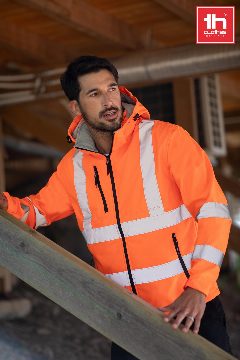 Softshell Alta-Visibilidade com capuz removível Zagreb Work – foto 3
