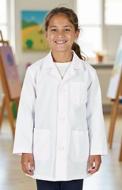 Bata criança de manga comprida Chalk