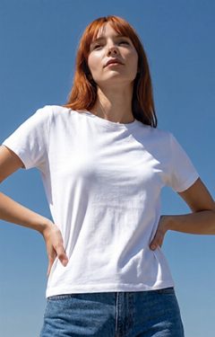 T-shirt de manga curta para mulher Belice