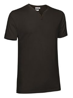 T-shirt de manga curta e gola em V com botões Lucky – foto 3