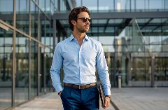 Camisa de manga comprida e bolso Oporto