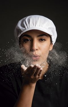 Touca de cozinha com malha Smoothy