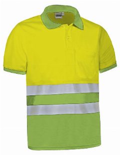 Polo bicolor de Alta Visibilidade com manga Delaware – foto 2