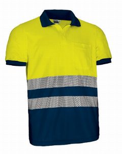 Polo de Alta Visibilidade bicolor de manga Thurso – foto 2