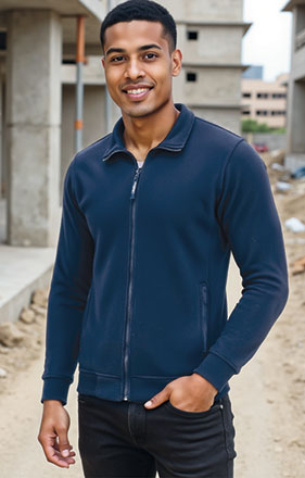 Sweatshirt com fecho completo e bolsos Eger